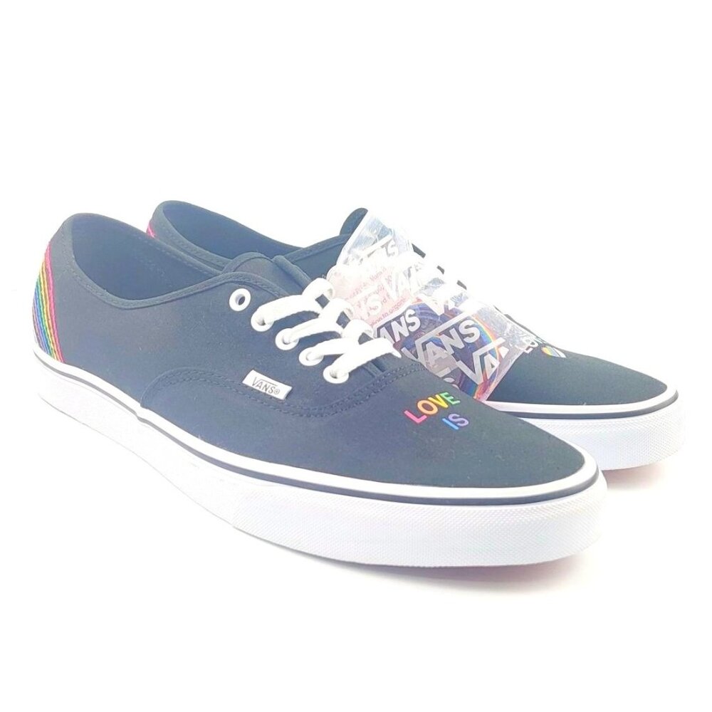 NWT‎ Vans Love is Love Lace Up Black Sneakers - Size 13
